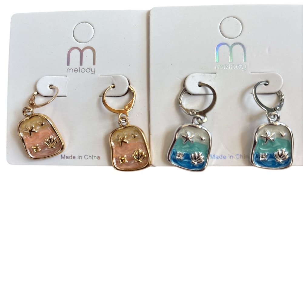Beach Shell Design Earrings